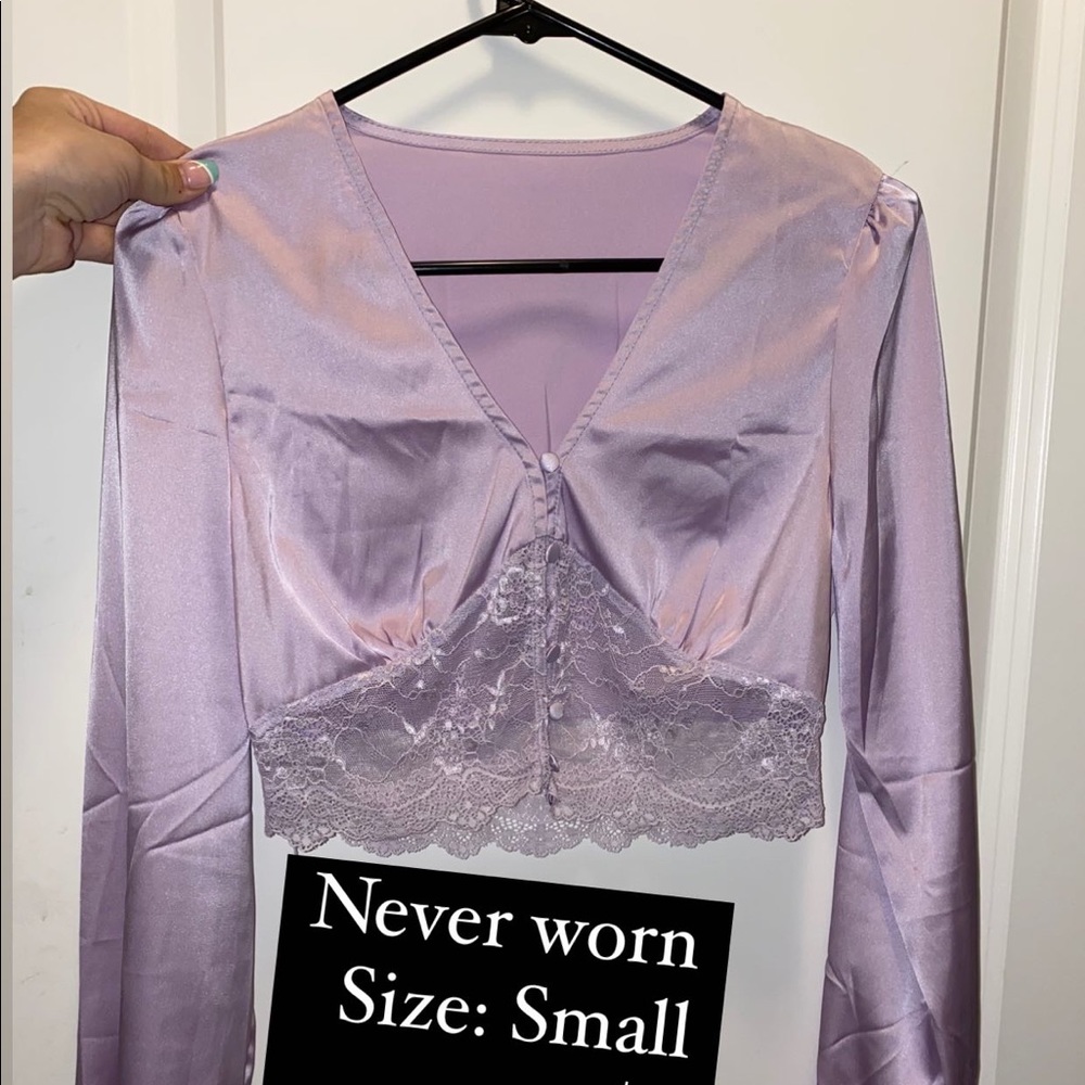 Purple crop top